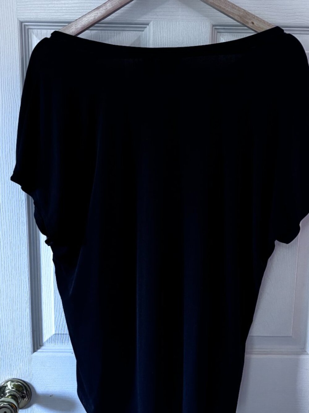 Chico's Black Short Sleeved Blouse/Shirt Size 3 - Picture 3 of 7
